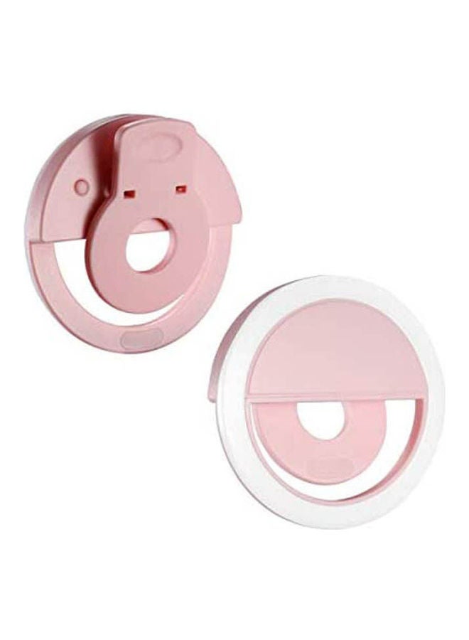 LED Light Creative Selfie Lamp Mini Portable Clip Type Battery Powered Light Pink - Image 2