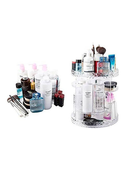 360 Degree Rotating Makeup Organizer Clear