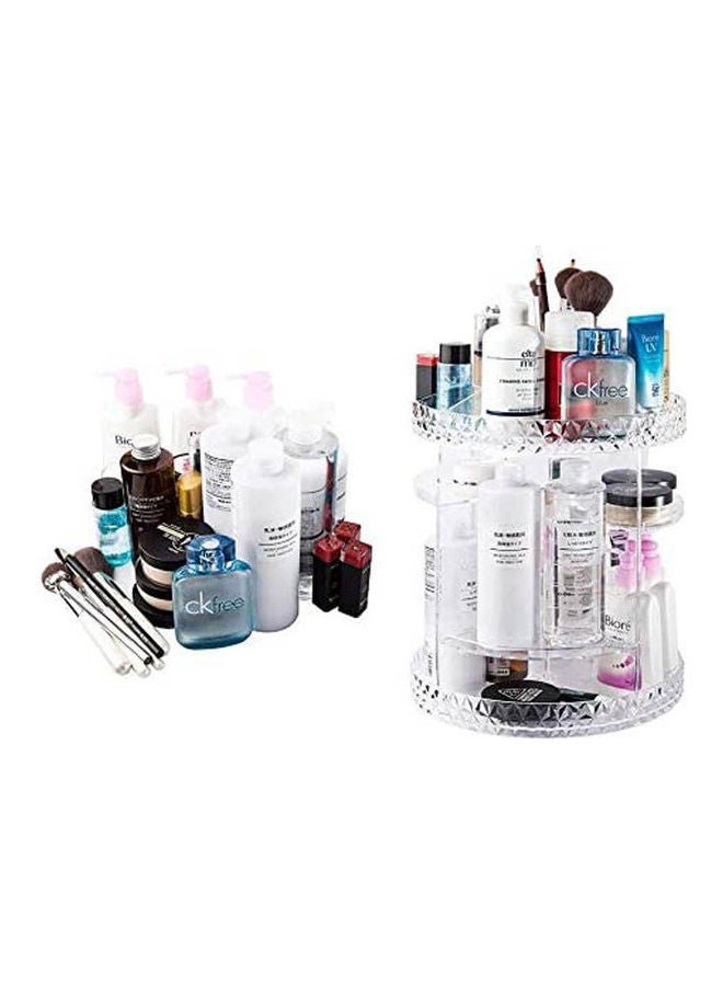 360 Degree Rotating Makeup Organizer Clear