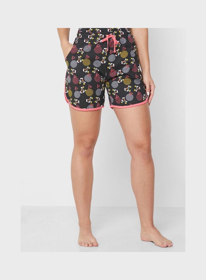 Clovia Printed Top and Pyjama Set Black - Image 4