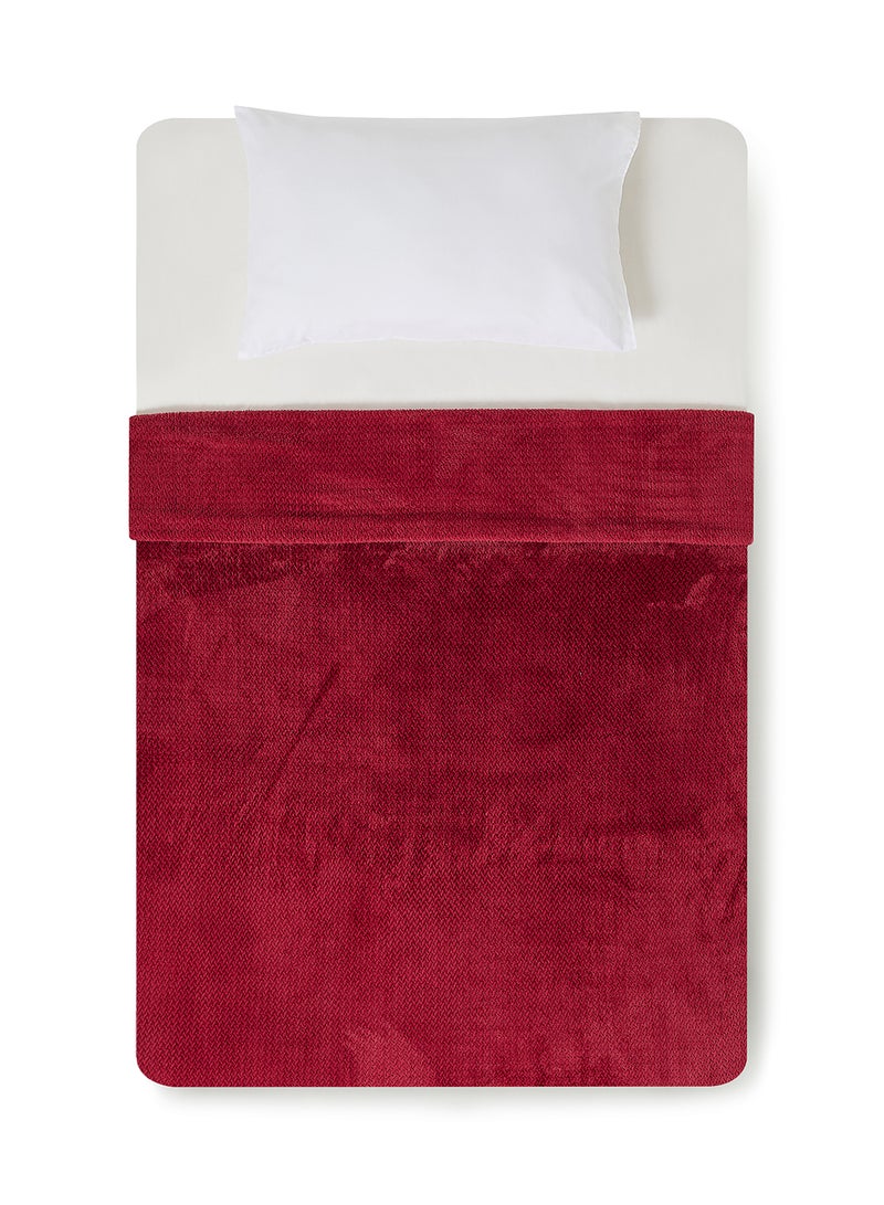 Noon East - Lightweight Summer Blanket Queen Size 260 GSM Chevron Design Extra Soft All Season Blanket Bed And Sofa Throw Red 150 x 200cm - Image 1