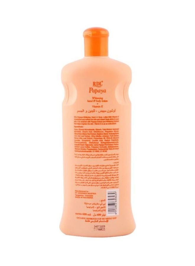 RDL Papya Whitening Hand And Body Lotion 1200ml  - Image 3