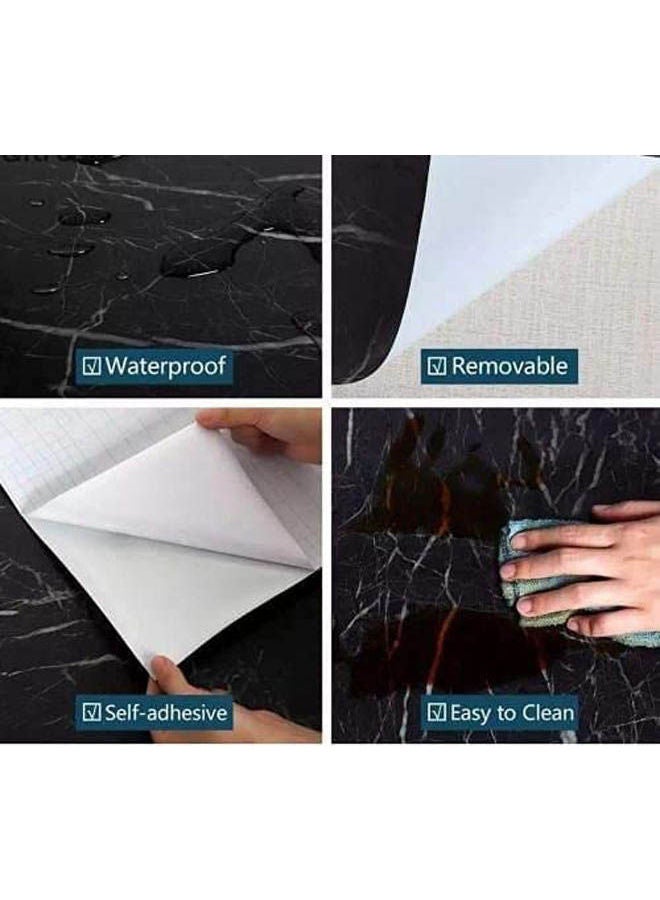 2 Rolls Marble Sticker Black - Image 1