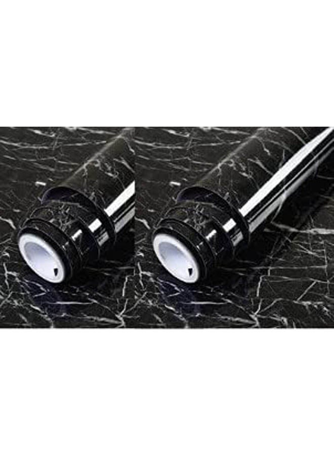 2 Rolls Marble Sticker Black - Image 2