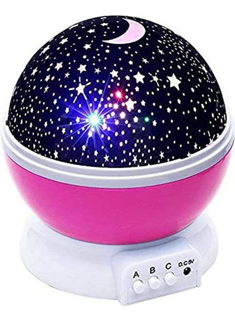 Star Sky Night Light, Rotating Cosmos Star Projector Lamp With Led Timer Auto-Shut Off Pink