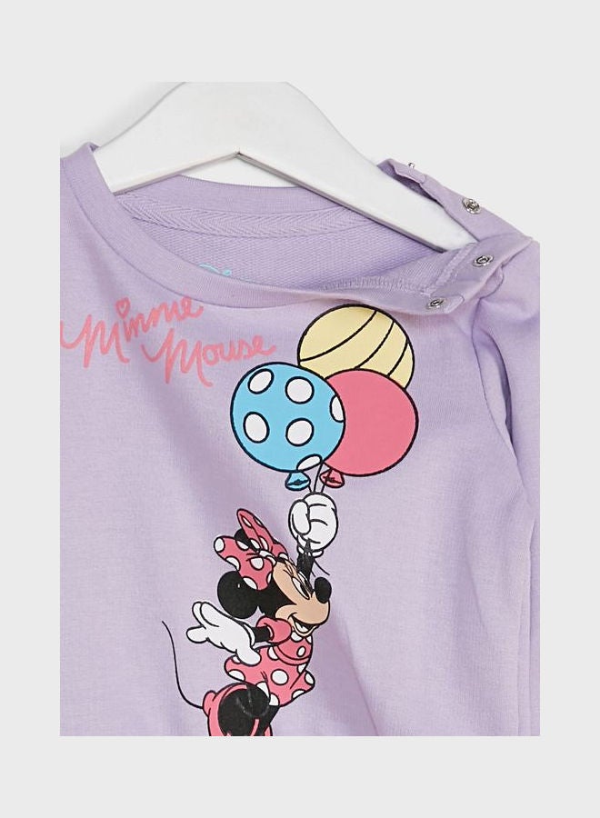 Disney - Infant Minnie Mouse Sweatshirt Purple - Image 1
