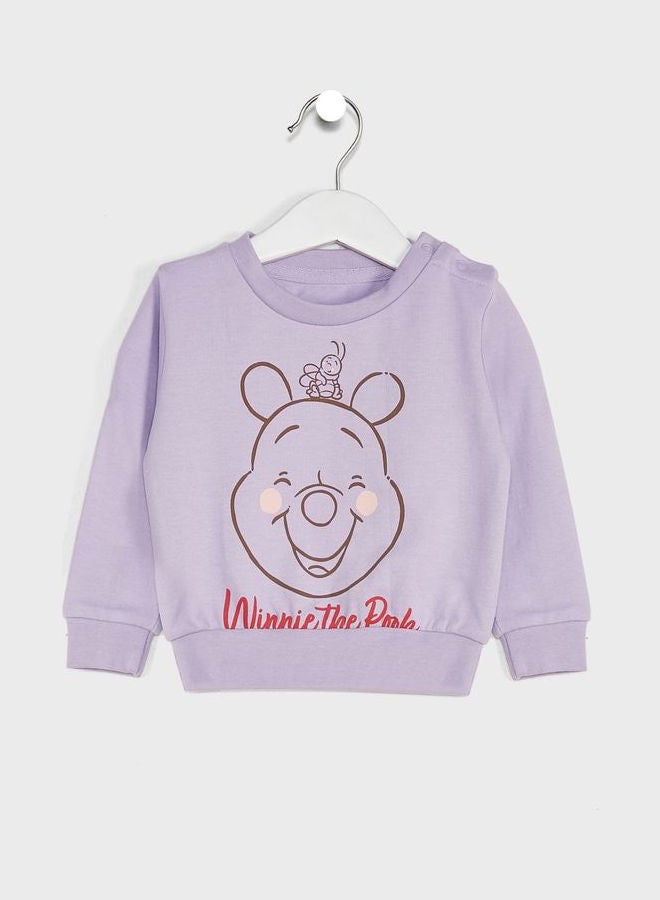 Disney - Infant Winnie The Pooh Sweatshirt Purple - Image 1