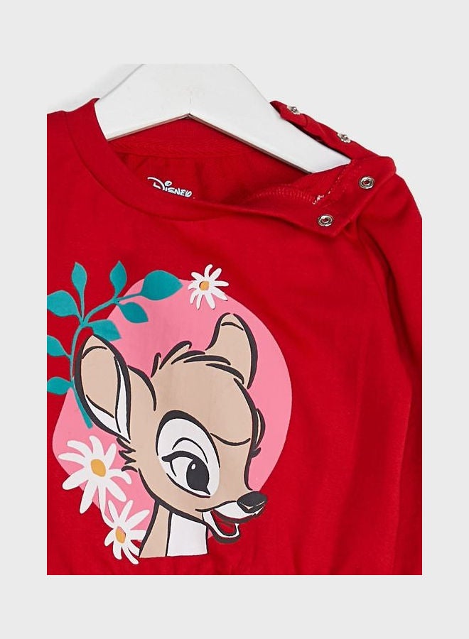 Disney - Infant Bambi Long Sleeves Sweatshirt Red - Image 1