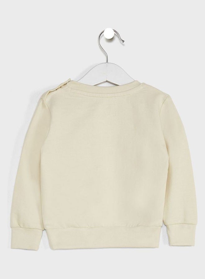 Disney - Infant Mickey And Friends Sweatshirt Beige - Image 1