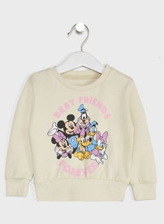 Infant Mickey And Friends Sweatshirt Beige