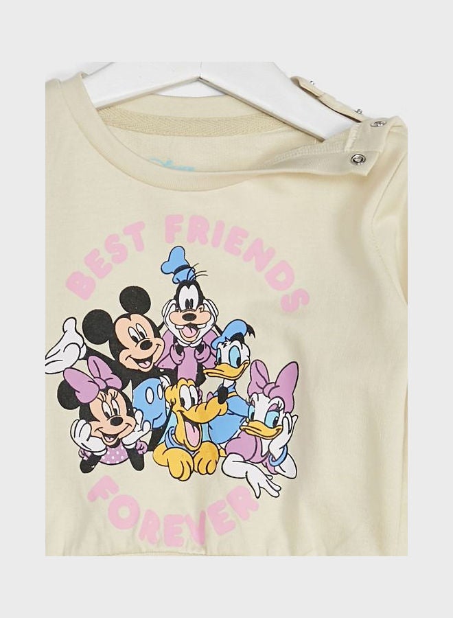 Disney - Infant Mickey And Friends Sweatshirt Beige - Image 1