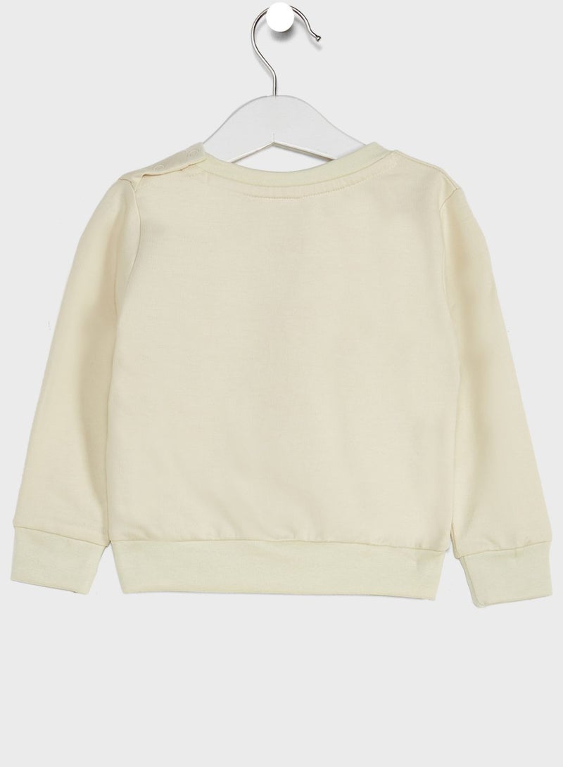 Disney - Infant Minnie Mouse Sweatshirt Beige - Image 1