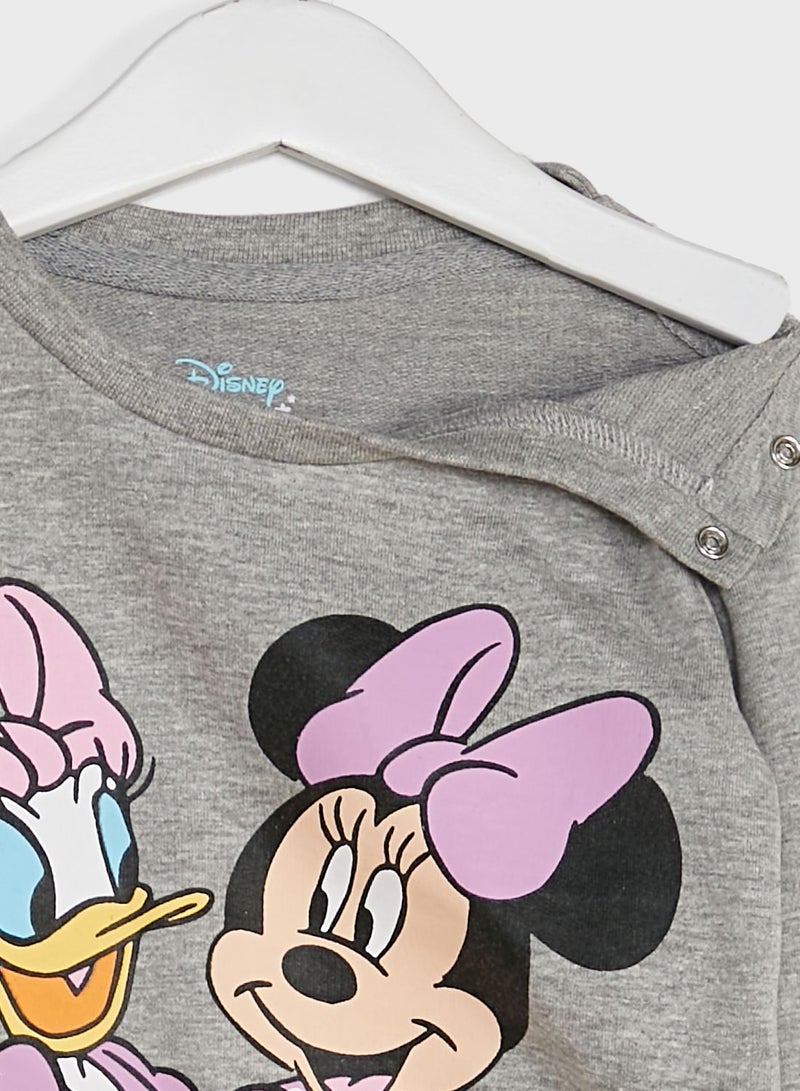 Disney - Infant Minnie & Daisy Sweatshirt Grey - Image 1