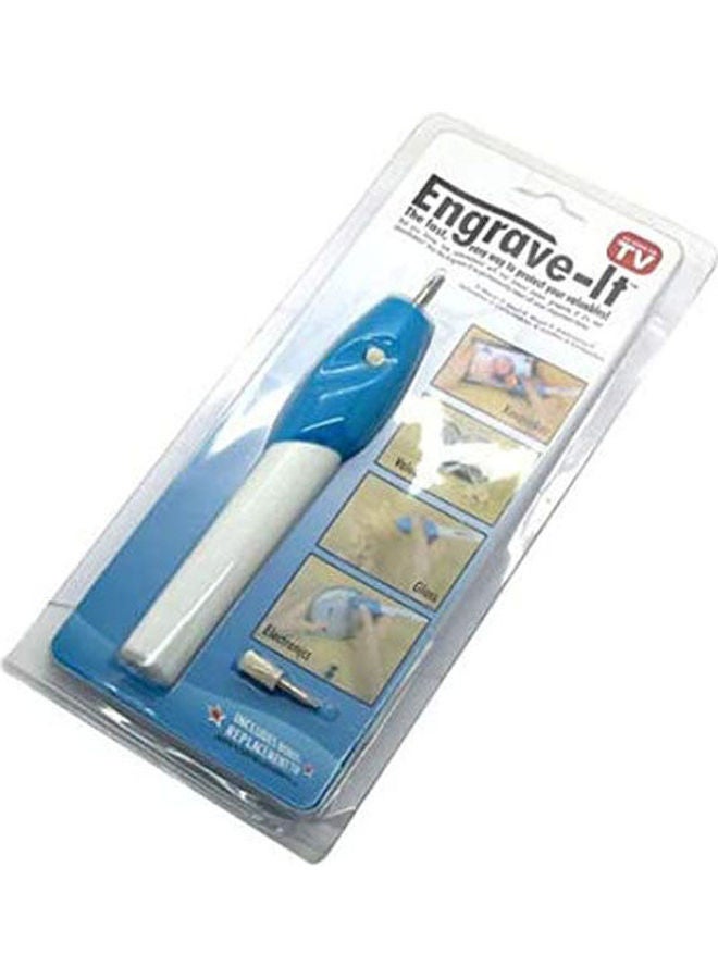 Engrave-It - Electric Engraving Pen Engraved Pen Mini Engraving Pen Electric Carving Pen Machine Graver Tool Blue - Image 1