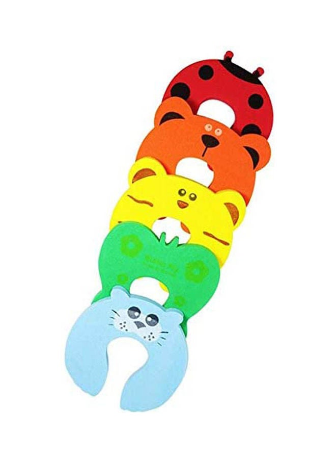 Generic - Safety Door Stopper Set Of 5 Cartoon Animal Foam Holder Lock Finger Protection Guard For Children Kids Baby Multicolour - Image 1