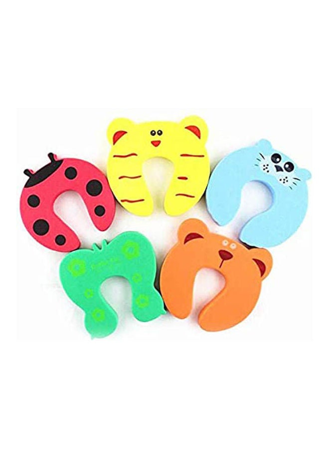 Generic - Safety Door Stopper Cartoon Animal Foam Holder Lock Finger Protection Guard For Children Kids Baby Set Of 5 Multicolour - Image 1