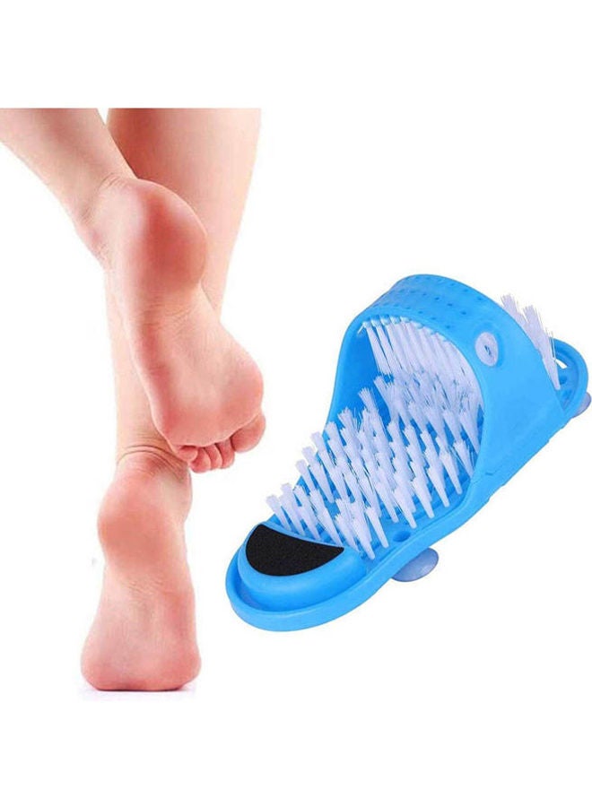 brandless - Foot Scrubber 1 Piece Magic Shower Foot Massager Cleaner Slippers Brush Blue - Image 1