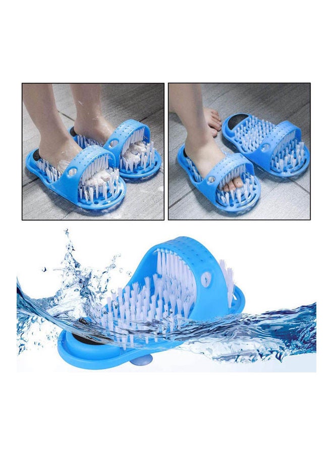 brandless - Foot Scrubber 1 Piece Magic Shower Foot Massager Cleaner Slippers Brush Blue - Image 1