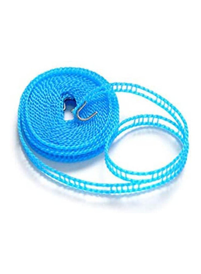 5M Length Clothes Drying Hangers Outdoor Anti Slip Slide Rope Clothesline Washing Line With Metal Hook Laundry Storage Racks Blue 5*1.5mm  - Image 1