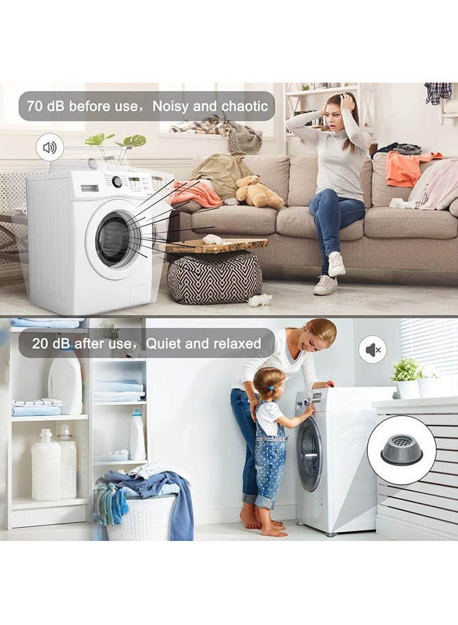 8Pcs Anti-Vibration Anti-Walking Pads For Washer And Dryer Grey  - Image 2