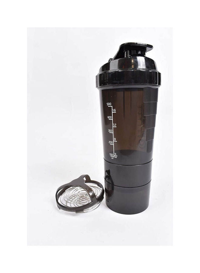 Generic Protein Shaker Bottle with Twist and Lock Storage Non-Slip Mix Shake Bottle 500ml