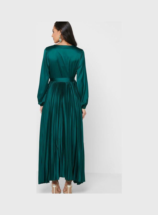 Khizana - Pleated Dress Green - Image 1