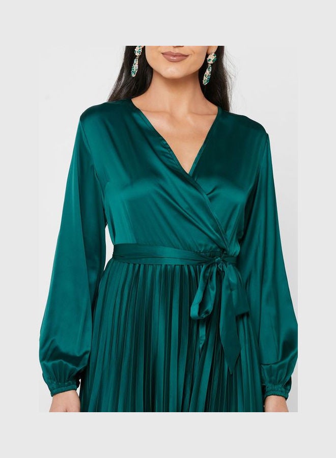 Khizana - Pleated Dress Green - Image 1