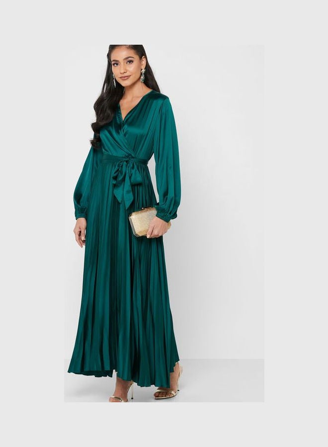 Khizana - Pleated Dress Green - Image 1