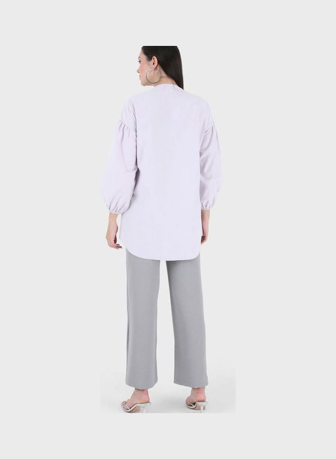 Refka by modanisa Button Down Shirt Purple  - Image 2