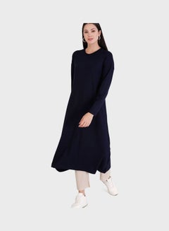 Crew Neck Knitted Tunic Navy - v1645545274/N52662867V_4