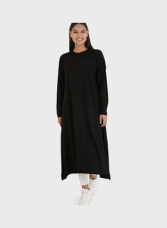 Crew Neck Longline Tunic Black - v1645545299/N52724007V_1