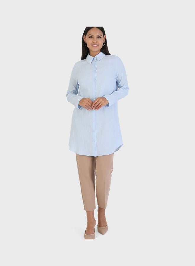 Button Down Shirt Tunic Blue - v1645547503/N52723889V_1