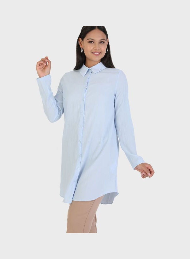 Button Down Shirt Tunic Blue - v1645547504/N52723889V_3