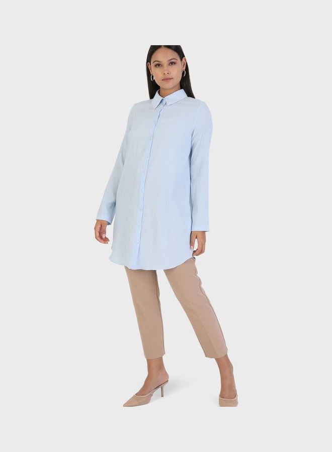 Button Down Shirt Tunic Blue - v1645547505/N52723889V_4