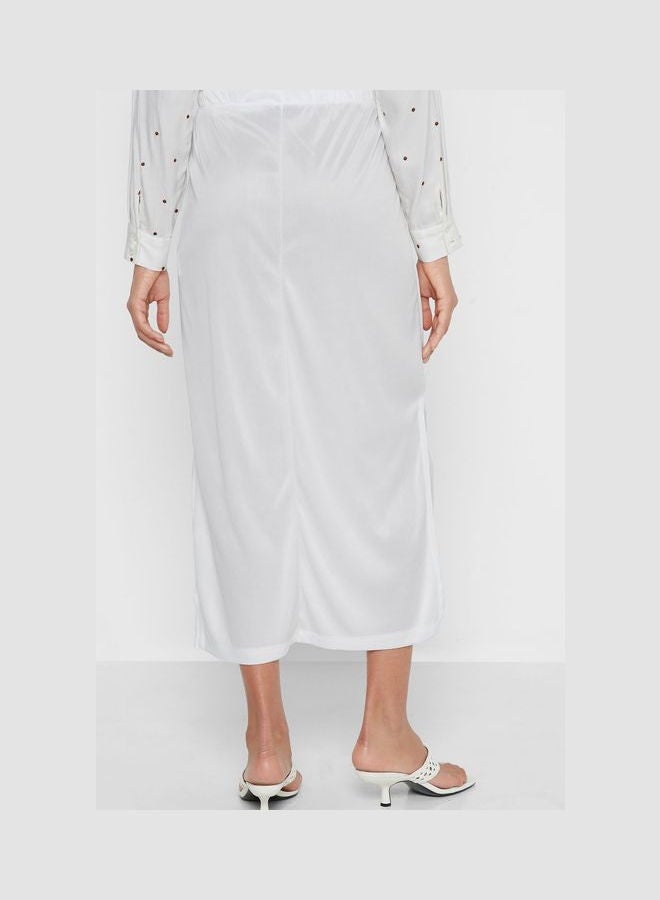 Tavin by Modanisa - High Waist Maxi Skirt White - Image 1