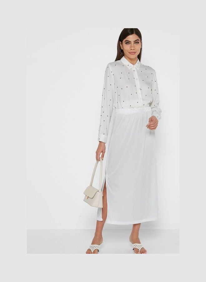 Tavin by Modanisa - High Waist Maxi Skirt White - Image 1