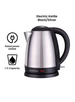 DAEWOO Electric Kettle With Stainless Steel Body, Korean Technology 1.7 L 2200 W DEK1518 Silver  - Image 2