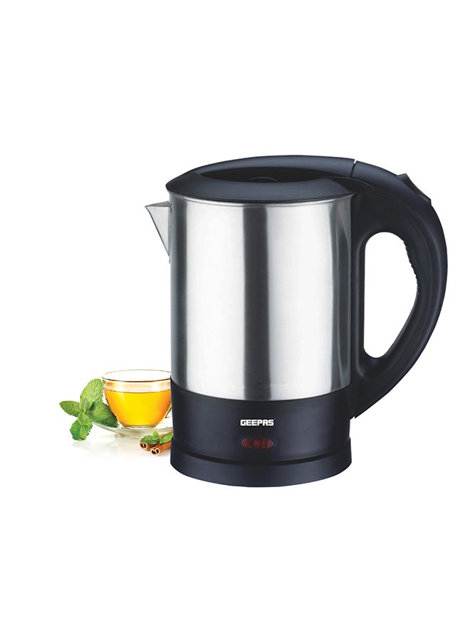GEEPAS Electric Kettle Stainless Steel Housing | Boil Dry And Overheat Protection |Automatic Cutoff, 360 Degree Rotatable Base 1 L 1200 W GK5418N Silver/Black  - Image 1
