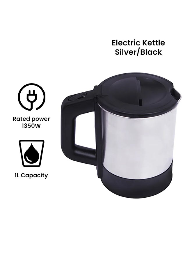 GEEPAS Electric Kettle Stainless Steel Housing | Boil Dry And Overheat Protection |Automatic Cutoff, 360 Degree Rotatable Base 1 L 1200 W GK5418N Silver/Black  - Image 2