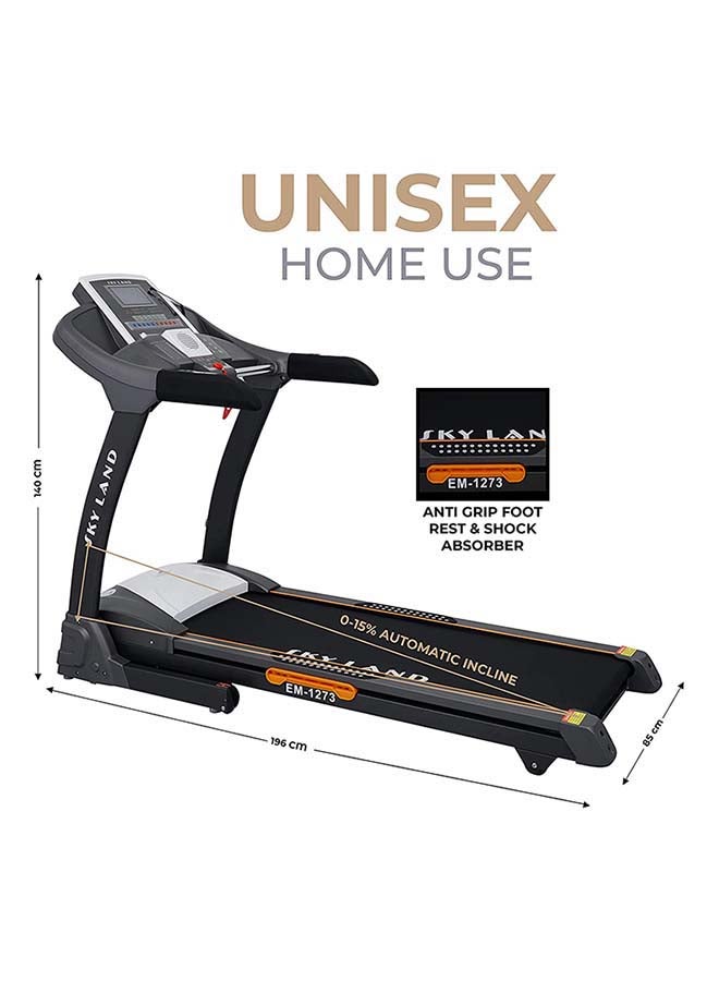 SkyLand Powerful Motorized Treadmill With Auto Incline And Built-In Fan EM-1273 212x142x87cm  - Image 3