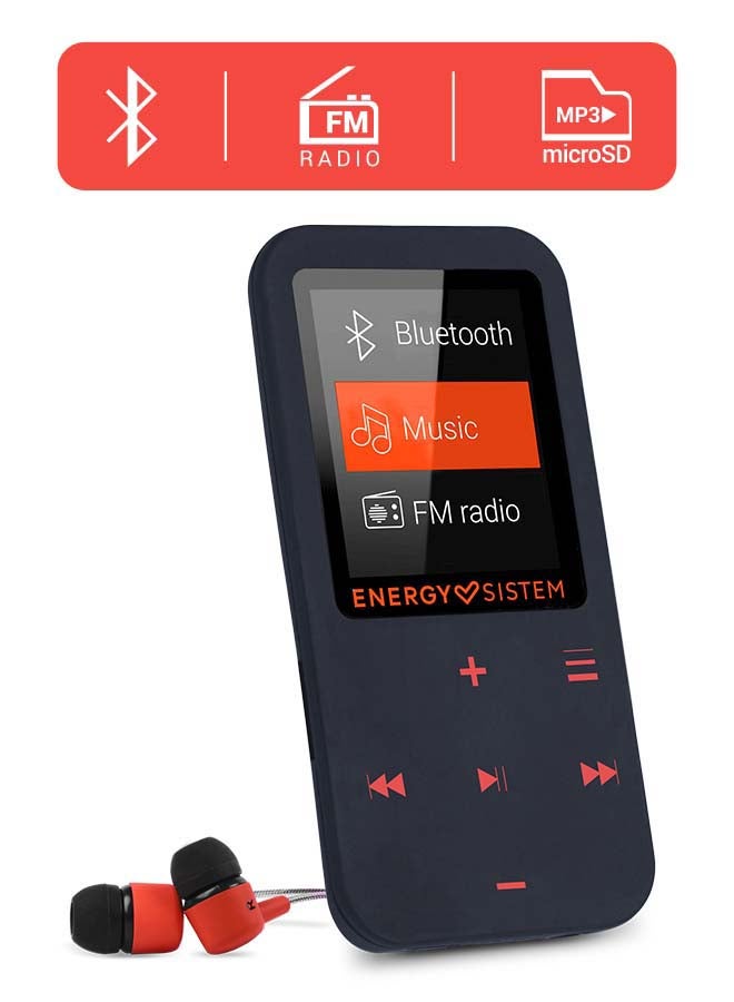 إنيرجي سيستم - MP4 player (Bluetooth, 8 GB, touch buttons, FM radio, microSD) 426454 Black/Red - Image 1