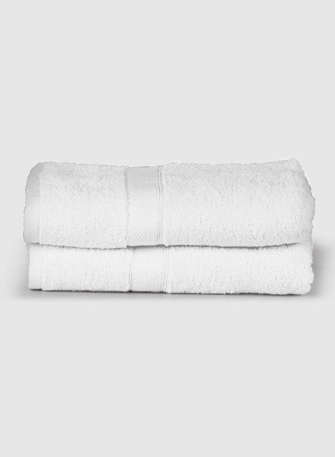 Sienna Face Towel (Set of 2) White 50 x 100cm
