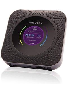 نت جير راوتر نايت هوك M1 المحمول بتقنية جيجابت LTE لون أسود.  - Image 1