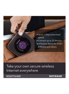 نت جير راوتر نايت هوك M1 المحمول بتقنية جيجابت LTE لون أسود.  - Image 2
