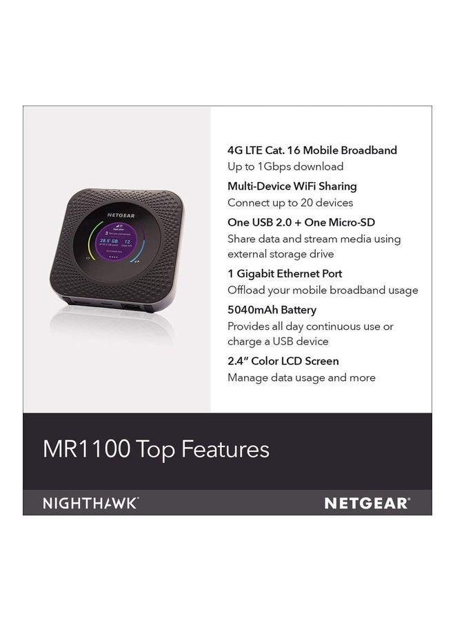 NIGHTHAWK M1 Gigabit LTE Mobile Router Black