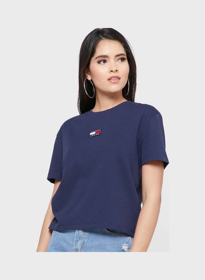 TOMMY JEANS - Crew Neck T-Shirt Navy - Image 1