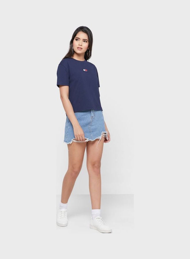 TOMMY JEANS - Crew Neck T-Shirt Navy - Image 1