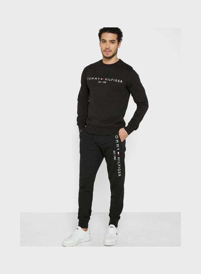 TOMMY HILFIGER - Essential Sweatpants Black - Image 1