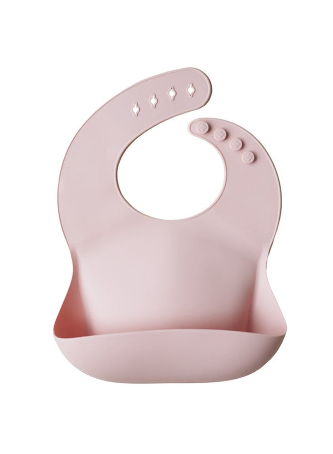 mushie Adjustable Silicone Baby Bib - Blush  - Image 1