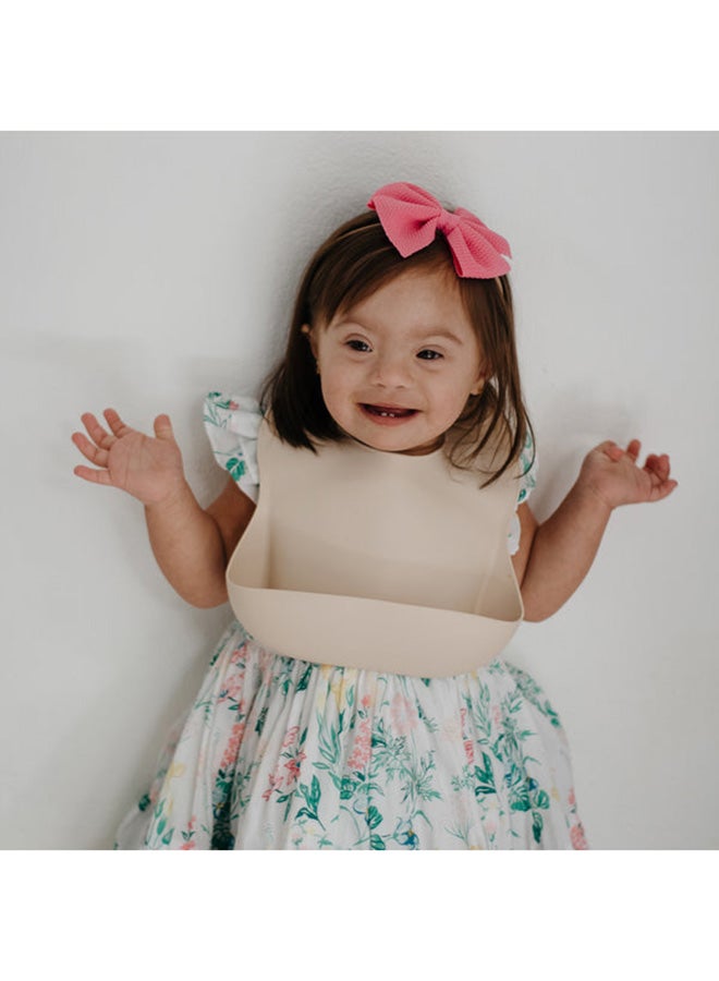mushie Adjustable Silicone Baby Bib - Blush  - Image 2